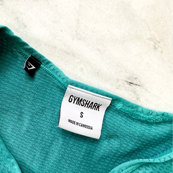 Gymshark Womens Teal Cropped Tee, sz. Small - Picture 3 of 4